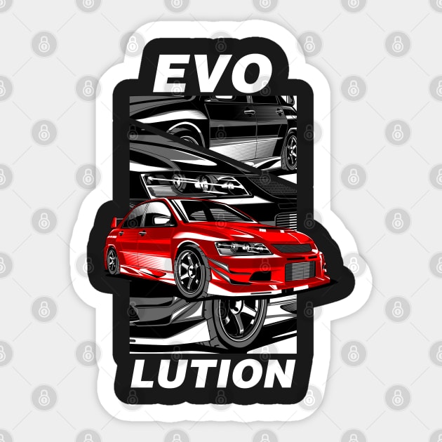 Lancer Evo VIII Sticker by aredie19